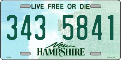 NH license plate 3435841