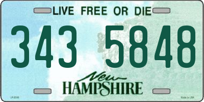 NH license plate 3435848