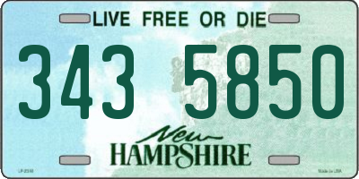 NH license plate 3435850