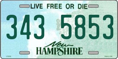 NH license plate 3435853