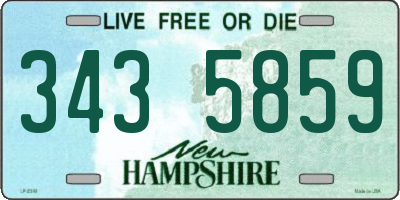 NH license plate 3435859
