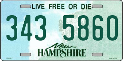 NH license plate 3435860