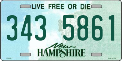 NH license plate 3435861