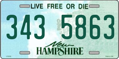 NH license plate 3435863
