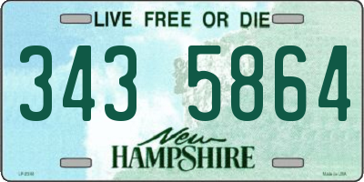 NH license plate 3435864