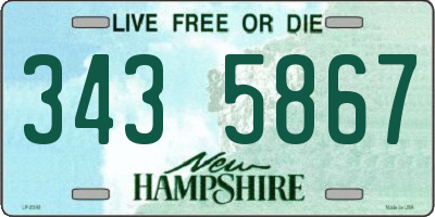 NH license plate 3435867