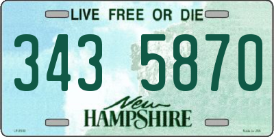 NH license plate 3435870