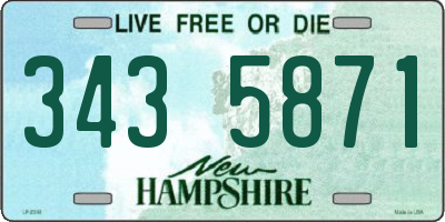 NH license plate 3435871