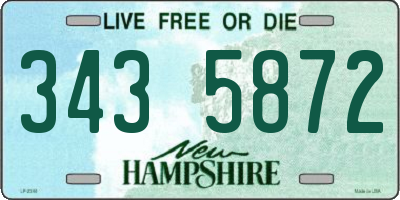 NH license plate 3435872