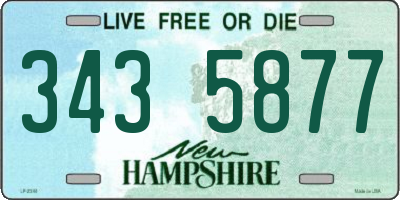 NH license plate 3435877
