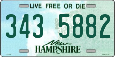 NH license plate 3435882