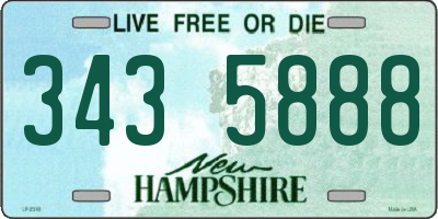 NH license plate 3435888