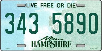 NH license plate 3435890