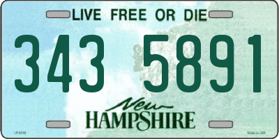 NH license plate 3435891