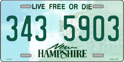 NH license plate 3435903