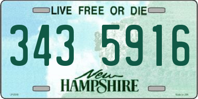 NH license plate 3435916