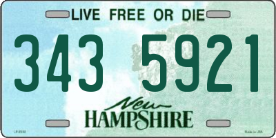 NH license plate 3435921
