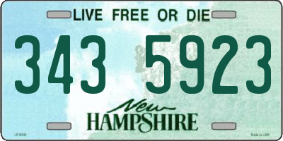 NH license plate 3435923