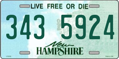 NH license plate 3435924