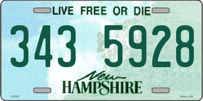 NH license plate 3435928