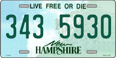 NH license plate 3435930