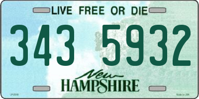NH license plate 3435932