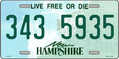 NH license plate 3435935