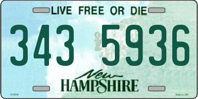 NH license plate 3435936