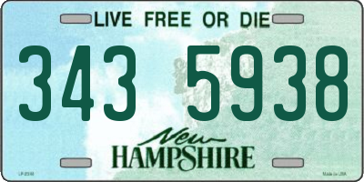 NH license plate 3435938