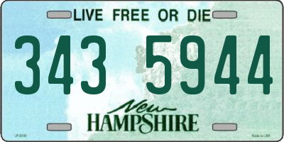 NH license plate 3435944