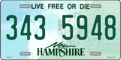 NH license plate 3435948
