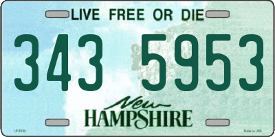 NH license plate 3435953