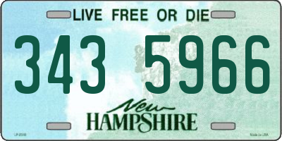 NH license plate 3435966