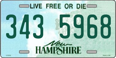 NH license plate 3435968