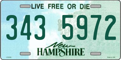 NH license plate 3435972