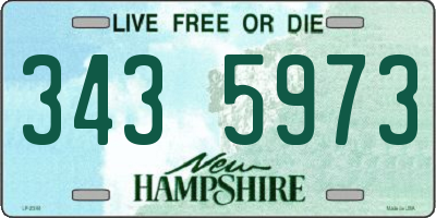 NH license plate 3435973