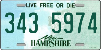 NH license plate 3435974