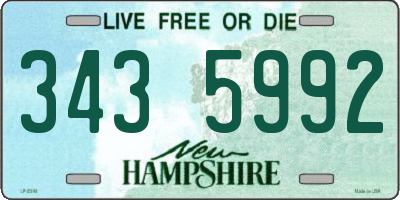 NH license plate 3435992