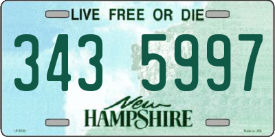 NH license plate 3435997
