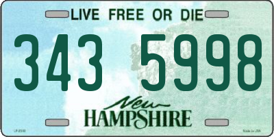 NH license plate 3435998
