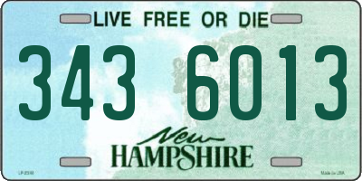 NH license plate 3436013