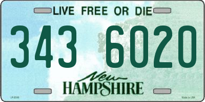 NH license plate 3436020