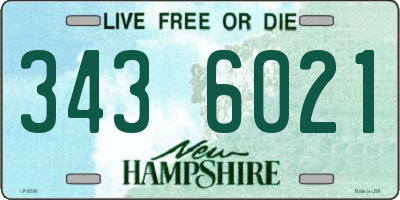 NH license plate 3436021