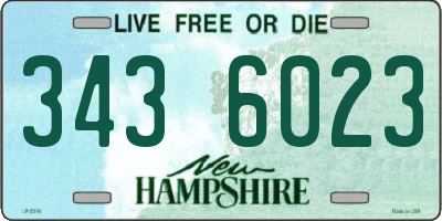 NH license plate 3436023