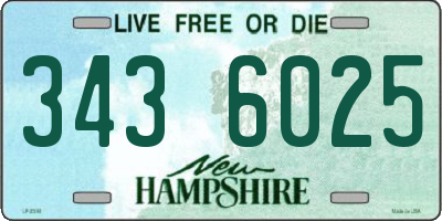 NH license plate 3436025
