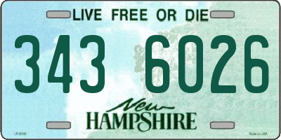 NH license plate 3436026