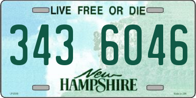 NH license plate 3436046