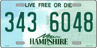 NH license plate 3436048