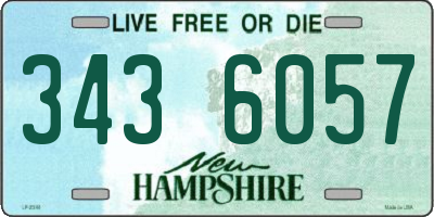 NH license plate 3436057
