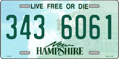 NH license plate 3436061